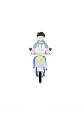 骑车正面