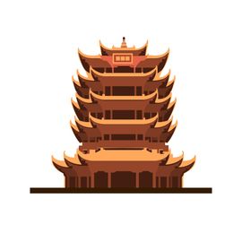 城市地标武汉黄鹤楼中国
