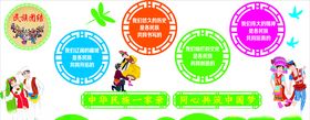 建设亮丽内蒙古 共圆伟大中国梦民族团结楼梯文化墙