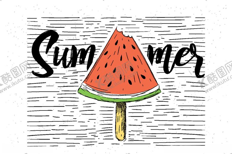编号：31325610040125053449【酷图网】源文件下载-西瓜海报手绘