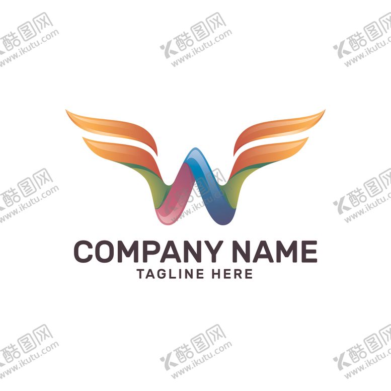 编号：18025410250107505123【酷图网】源文件下载-翅膀logo