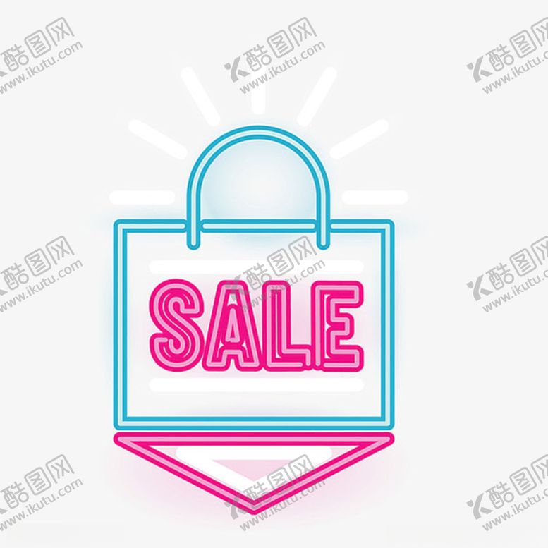 编号：94334011261423254051【酷图网】源文件下载-霓虹灯打折促销标签