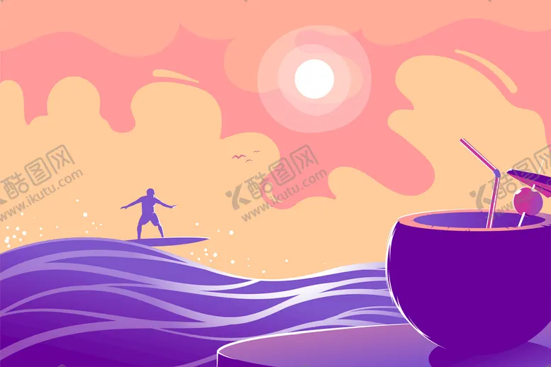 编号：41569809140915182159【酷图网】源文件下载-夏日沙滩背景旅行旅游度假
