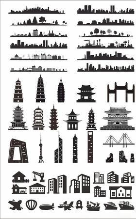城市旅游交通风景剪影