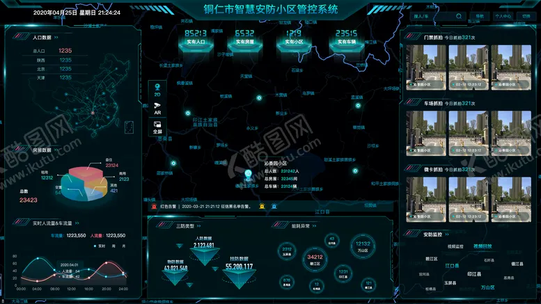 编号：18155411170517217305【酷图网】源文件下载-公安局管控大屏