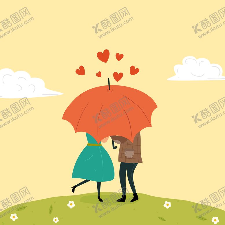 编号：65387209130229383591【酷图网】源文件下载-情侣卡通人物约会