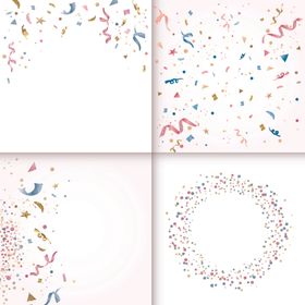 五彩纸屑节日飘带彩带