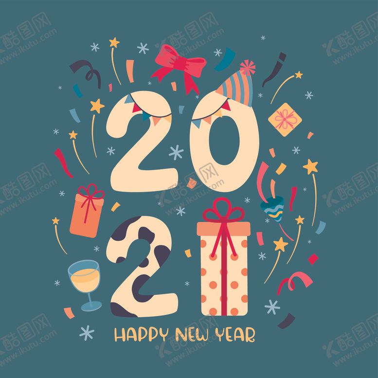 编号：85138609191039501523【酷图网】源文件下载-牛年海报2021新年元素图片