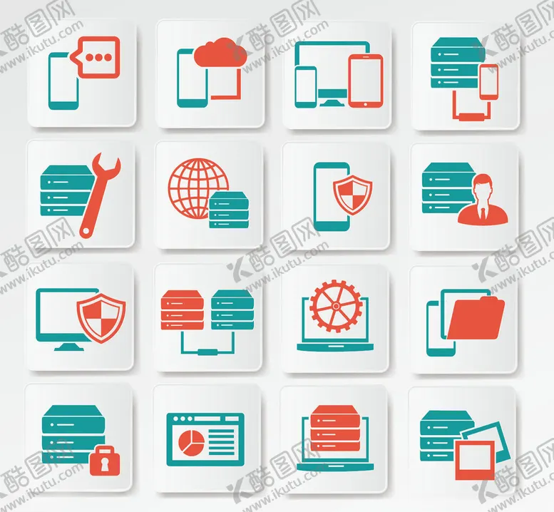 编号：84792704271437349569【酷图网】源文件下载-多样科技图标集合