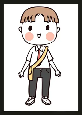 手绘男人男孩卡通动画卡通动画