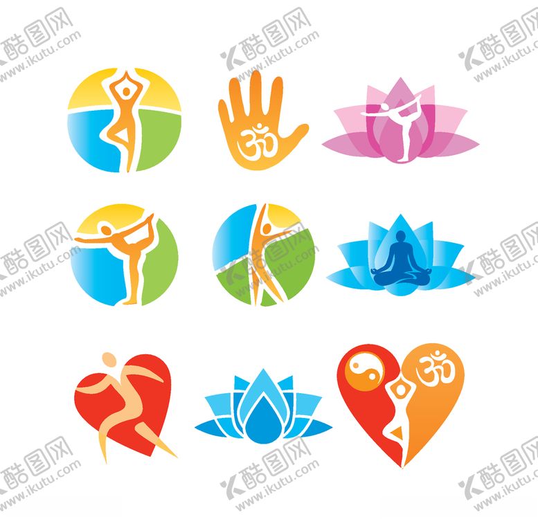 编号：22209207081510542968【酷图网】源文件下载-瑜伽标志
