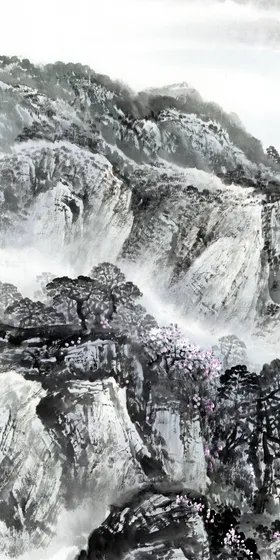 山水新中式新中式画新中式抽象画情