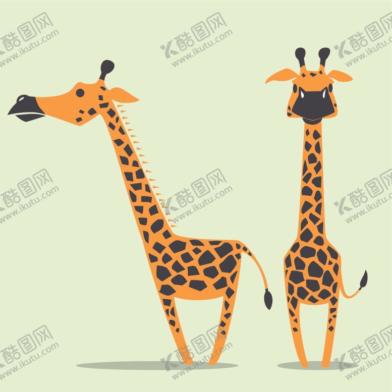 编号：24159210091352204382【酷图网】源文件下载-卡通长颈鹿