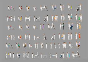 卡通医生病人素材