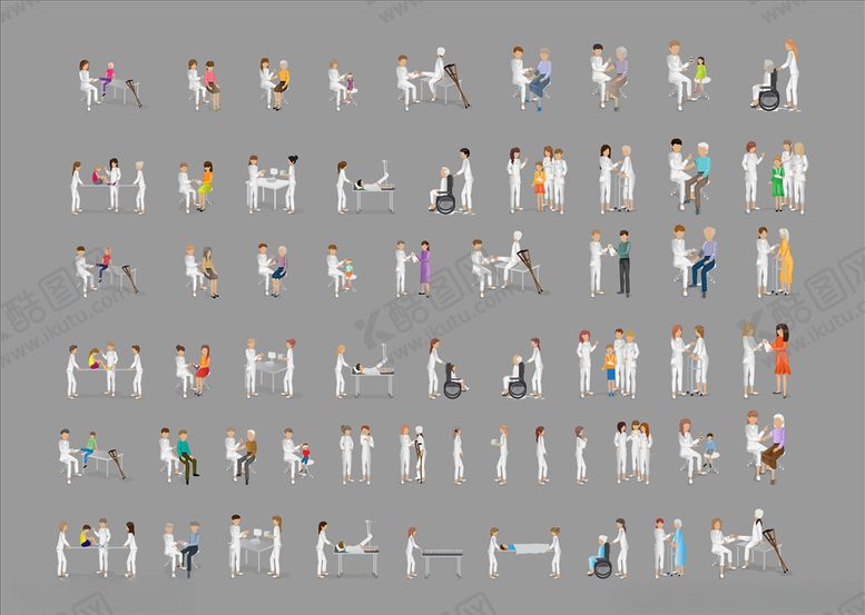 编号：95249710290138246257【酷图网】源文件下载-卡通医生病人素材