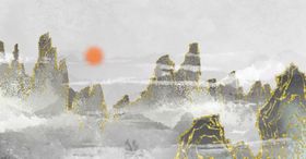 水墨壁画