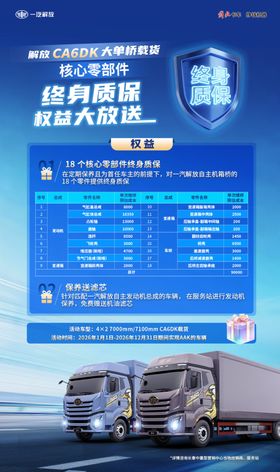 货车金融保险服务海报