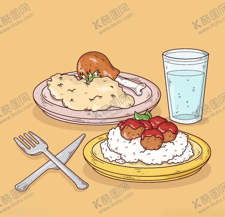 编号：96737209251856042028【酷图网】源文件下载-矢量厨房蔬菜食物素材