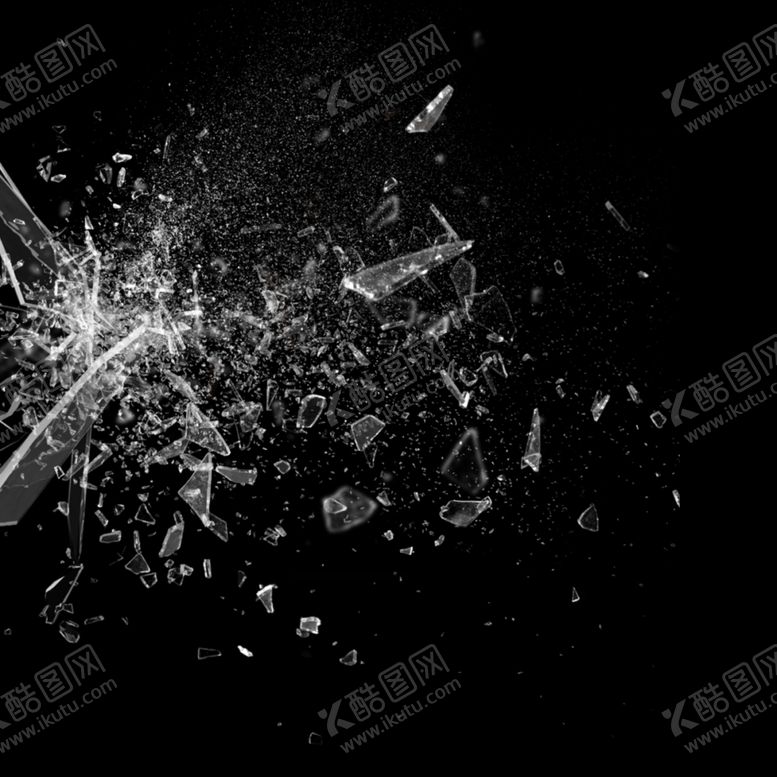 编号：80031201260430392335【酷图网】源文件下载-漂浮的玻璃碎片破碎元素