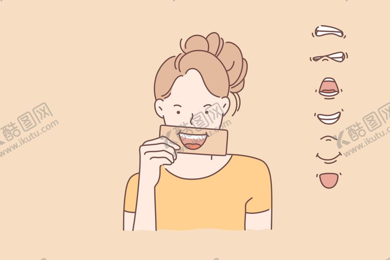 编号：91709610041032129780【酷图网】源文件下载-简约人物生活形象插画