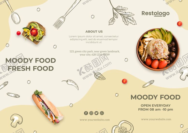 编号：58575609280336297036【酷图网】源文件下载-三折页模板