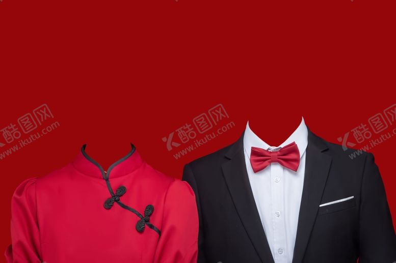 编号：61447101271818422916【酷图网】源文件下载-红色旗袍结婚证件照