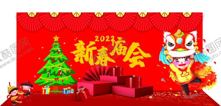 编号：78109609201837384952【酷图网】源文件下载-新年美陈