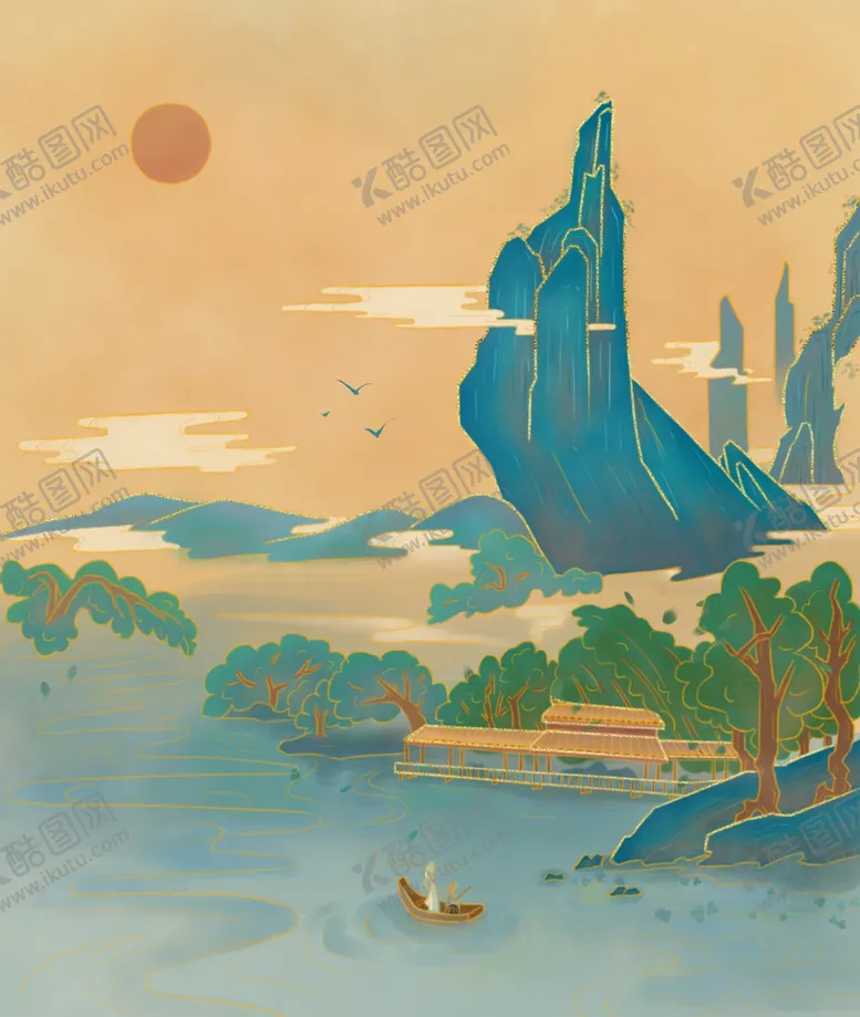 编号：95147804240302089813【酷图网】源文件下载-新中式鎏金山水