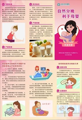 自然分娩三折页