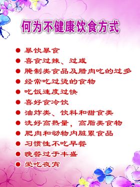 何为不健康方式