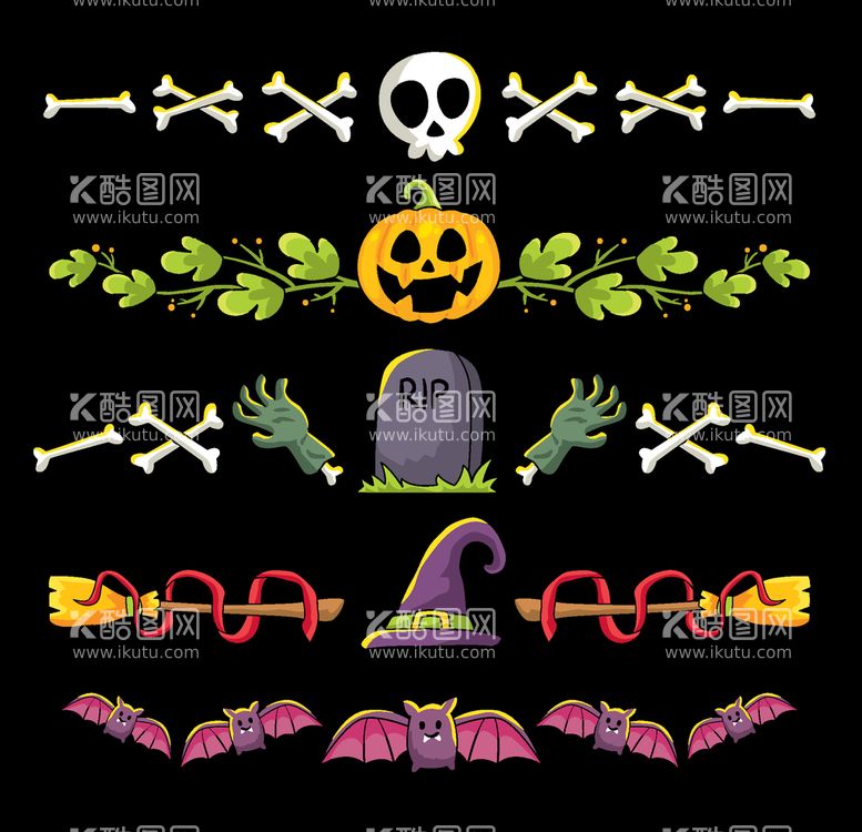编号：81224703172252327124【酷图网】源文件下载-万圣节边框