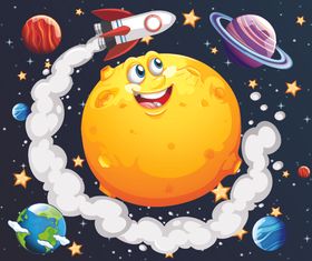 卡通太空宇宙