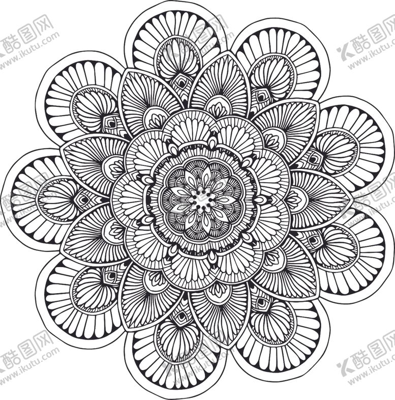 编号：87273510310021009740【酷图网】源文件下载-曼陀罗花纹