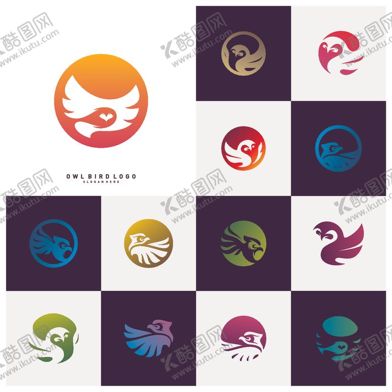 编号：39396809240236383590【酷图网】源文件下载-禽类LOGO标志