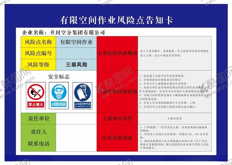 编号：21435402090303318480【酷图网】源文件下载-风险点告知卡