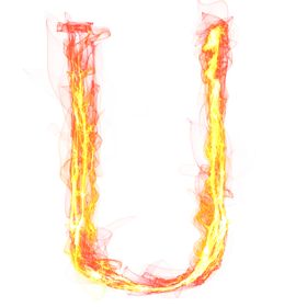 火焰字母U