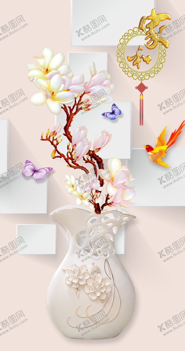 编号：30927510311710208012【酷图网】源文件下载-花瓶玄关