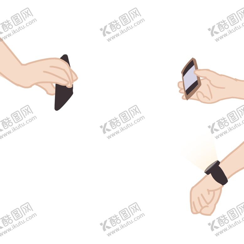 编号：21503407031254019739【酷图网】源文件下载-拿着手机对时间元素