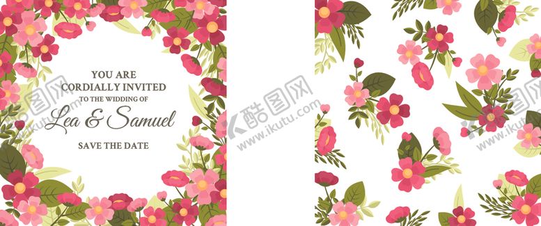 编号：45628710122004414745【酷图网】源文件下载-花卉邀请卡