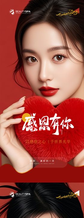 医美早安感恩节海报