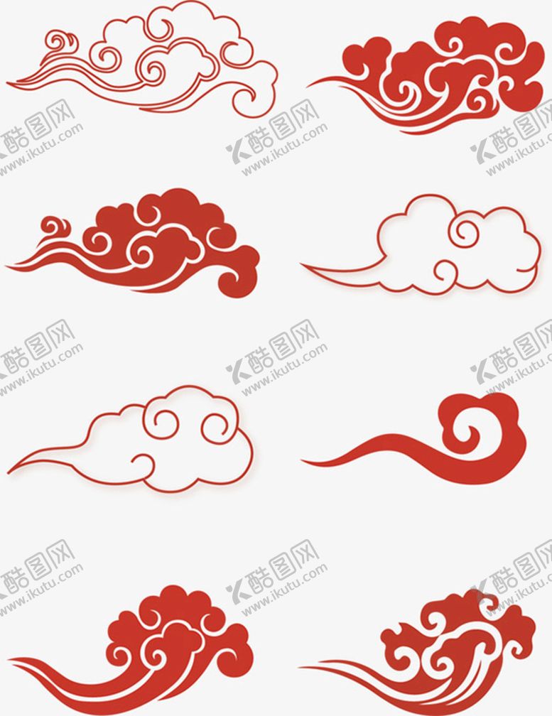 编号：58093209190005047956【酷图网】源文件下载-矢量祥云素材