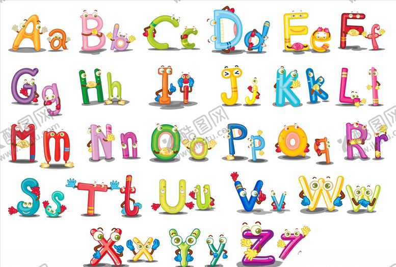 编号：35987109210004303176【酷图网】源文件下载-卡通字母