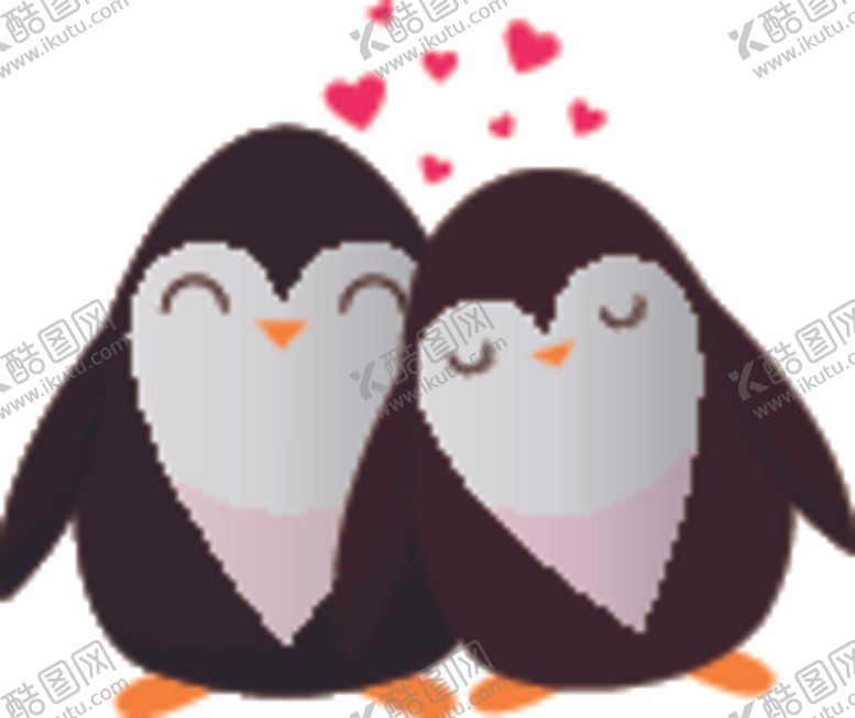 编号：36043309161433099387【酷图网】源文件下载-情侣企鹅