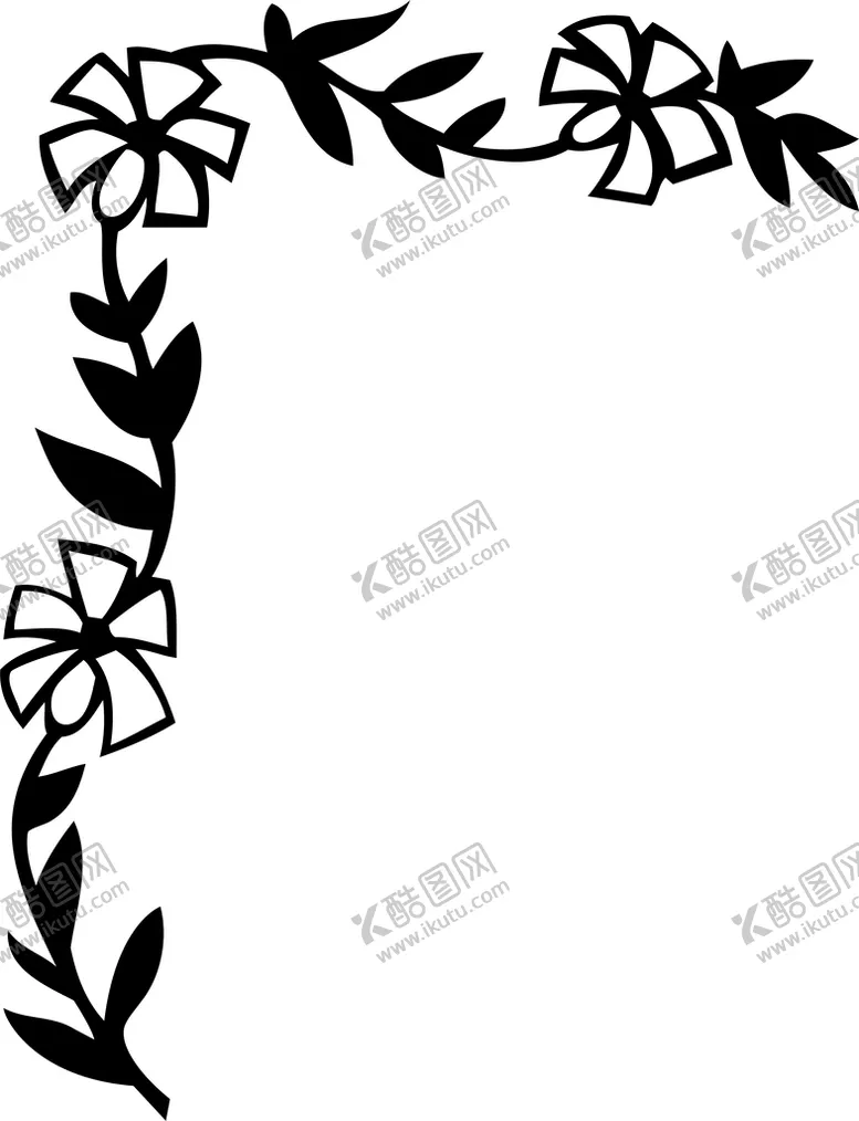 编号：13689209170428389275【酷图网】源文件下载-植物花纹边角    