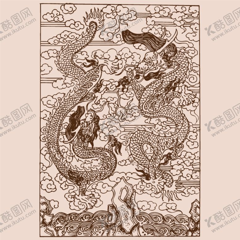 编号：14965412131217376608【酷图网】源文件下载-手绘插画龙