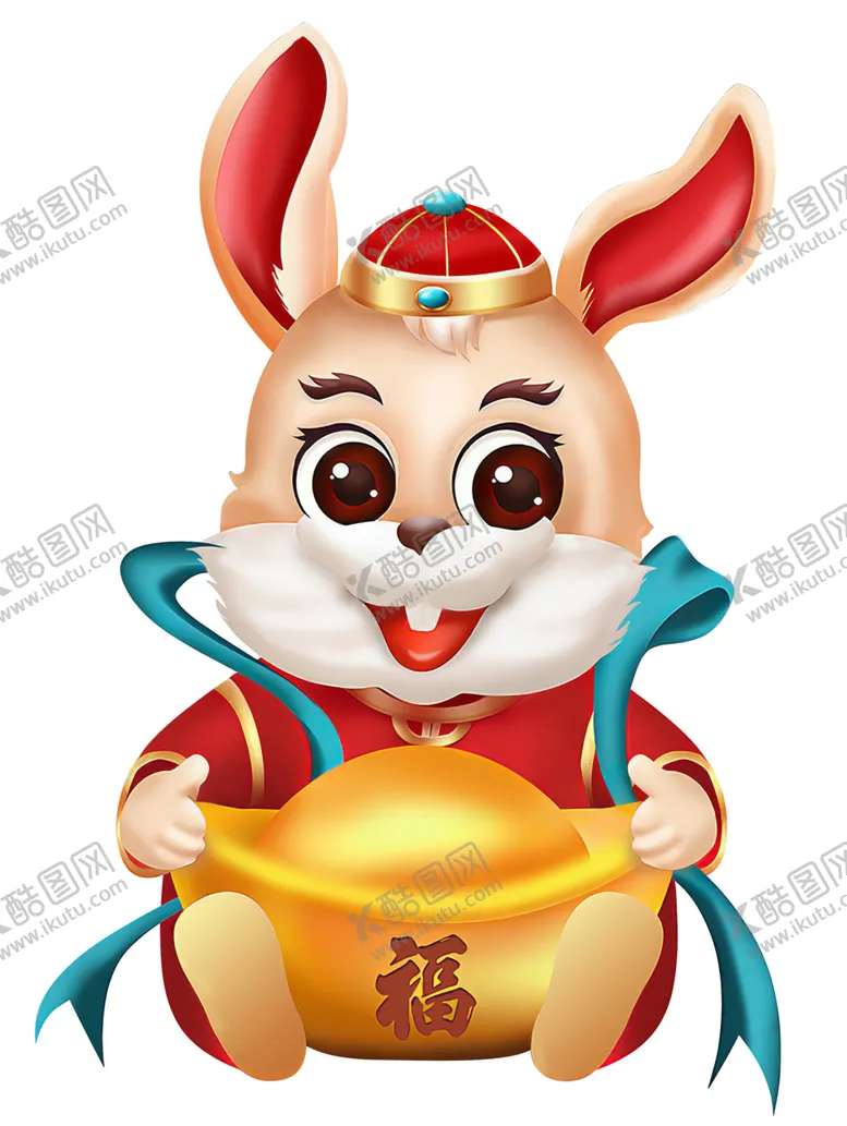 编号：66805401292347558617【酷图网】源文件下载-新年卡通兔形象