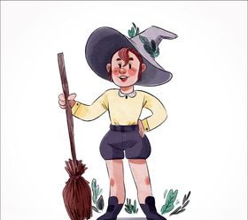 手绘女巫设计