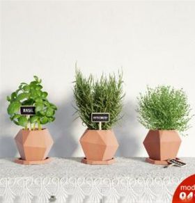 3DMAX模型植物花卉景观