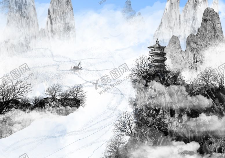 编号：94657609161427053082【酷图网】源文件下载-水墨山水