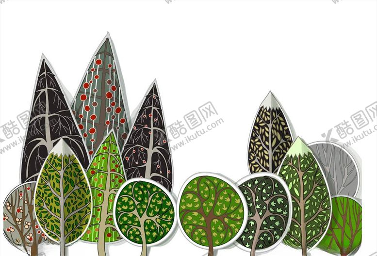 编号：65207809230112245262【酷图网】源文件下载-手绘树林